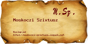 Moskoczi Szixtusz névjegykártya